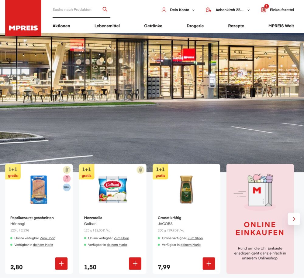 MPREIS Digital Storefront 2
